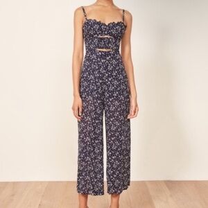 Reformation Fergie Jumpsuit in Navy Floral